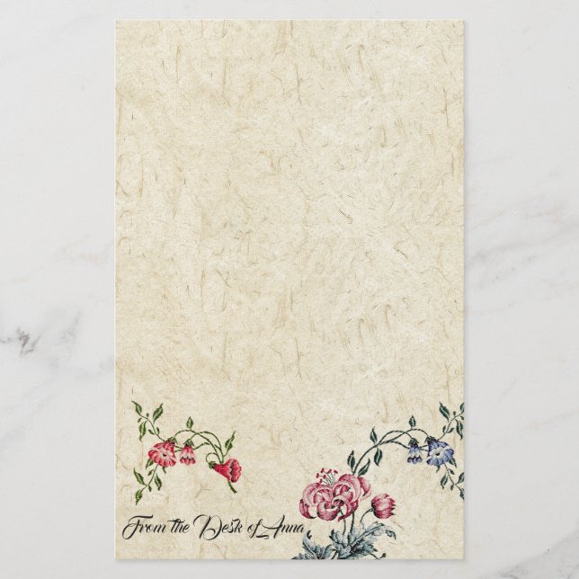 Papelaria Papel para Papel de Bordado Floral Faux (Frente)