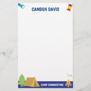 Papelaria Papel Personalizado do Campo de Verão