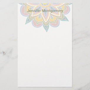 Papelaria Papel personalizado Pastel BoHo Mandala