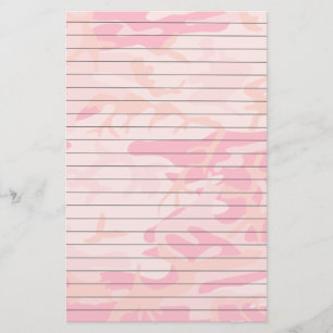 Papelaria Papel Vinculado Com Camo Rosa Girlie