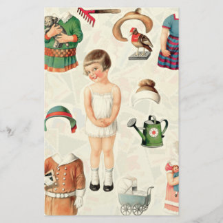 Papelaria Papel Vintage Dolls Stationery