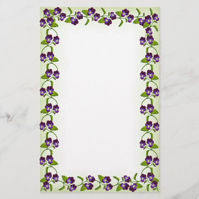 Papelaria Papel Vitoriano Viola Garden (Frente)