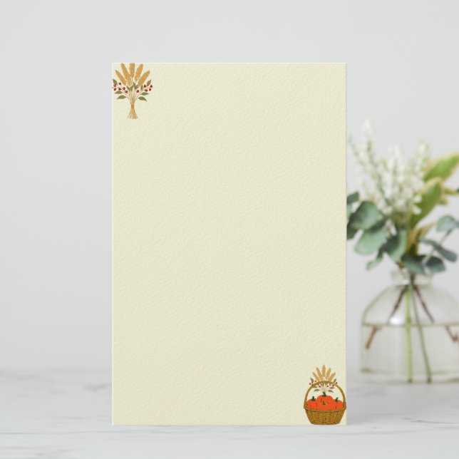 Papelaria Papier à Lettres Panier de Citrouilles  (Em pé/Frente)