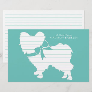 Papelaria Papillon Dog Puppy Silhout