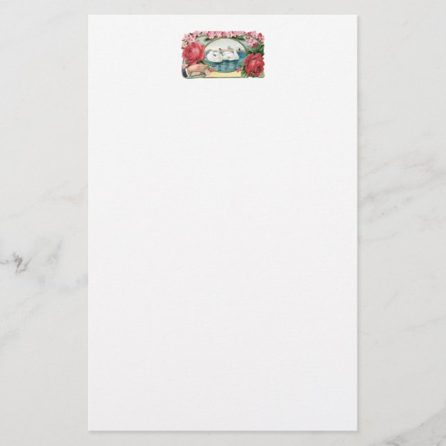 Papelaria para arte em calções e Rosas (Frente)