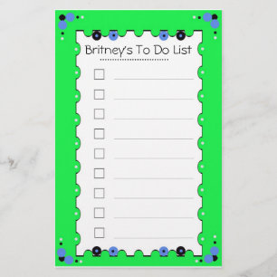 Papelaria Para fazer o papel de carta da lista