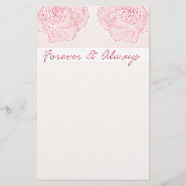 Papelaria Para sempre e sempre Rosa (Frente)