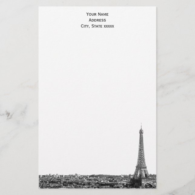 Papelaria Paris Skyline Etch 01 Stationery (Frente)