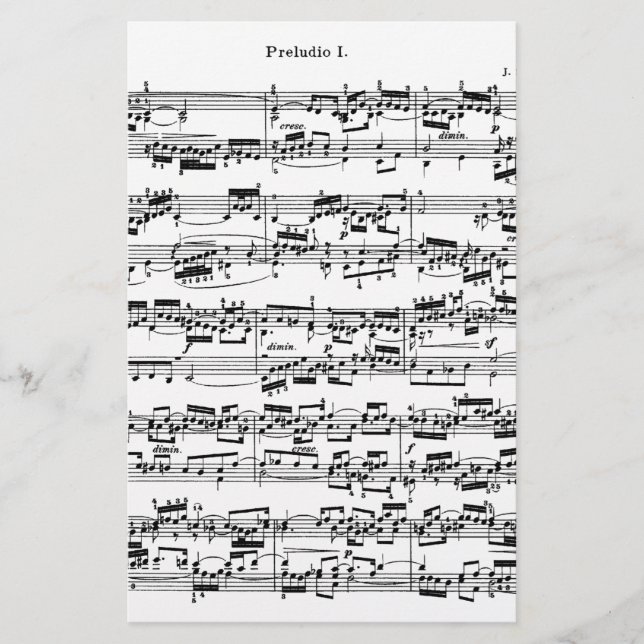 Papelaria Partitura por Bach (Frente)
