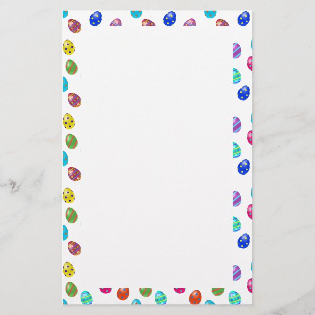 Papelaria Páscoa de Ovos Colorido (Verso)