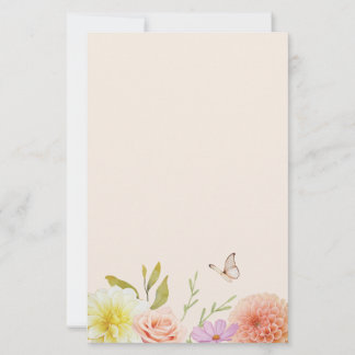 Papelaria Pastel Spring Flower Stationery