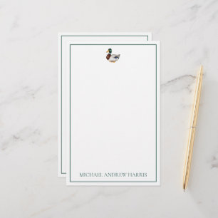 Papelaria Pato Mallard de pré-disquete personalizado