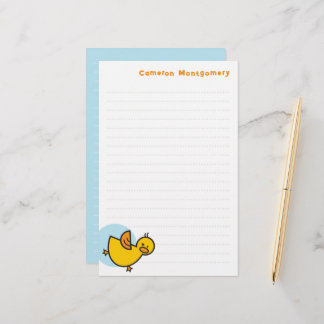 Papelaria Patozinho Amarelo Divertido Obrigado Criança Ponti