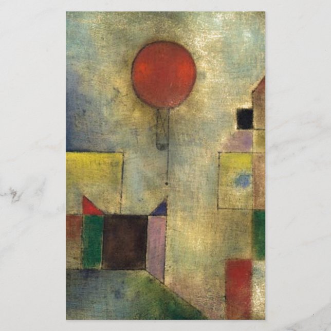 Papelaria Paul Klee Red Balloon (Frente)