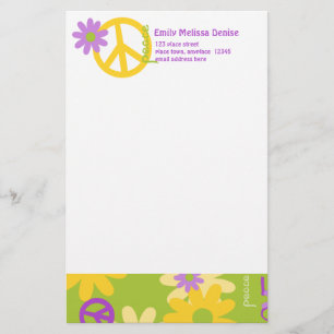 Papelaria Paz, amor e flores