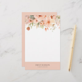 Papelaria Peach Boho Floral