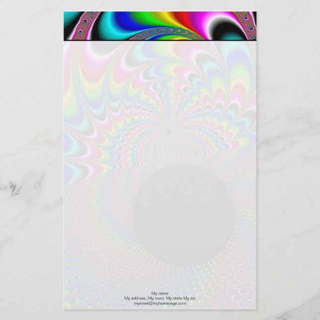 Papelaria Peackock A Delic - Arte Fractal (Frente)