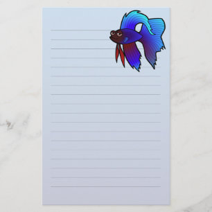 Papelaria Peixe-Lutador-Siamês Desenho Animado