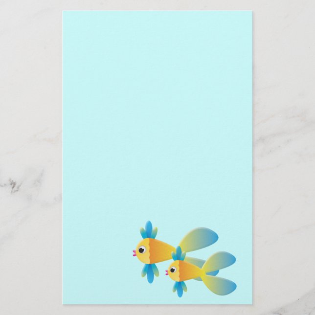 Papelaria Peixes dos desenhos animados (Frente)