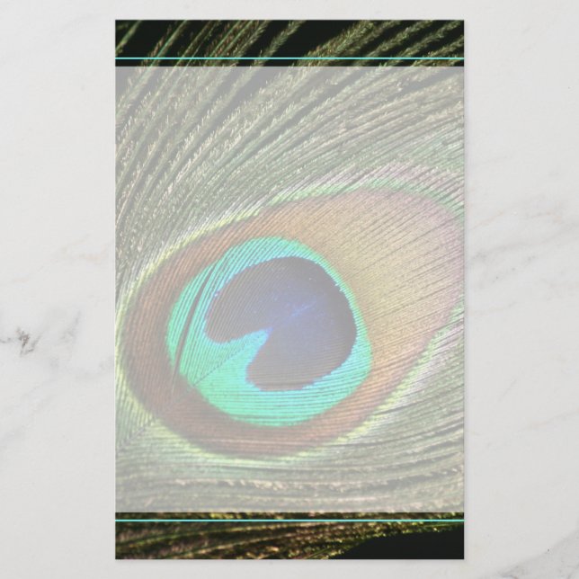 Papelaria Pena de Peacock Elegante (Frente)