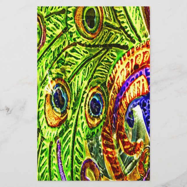 Papelaria Penas de Peacock (Frente)