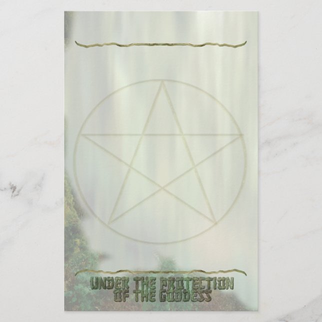 Papelaria Pentágono, sob a proteção da deusa (Frente)