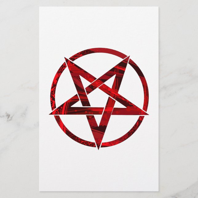 Papelaria Pentagrama do Diabo Vermelho (Frente)
