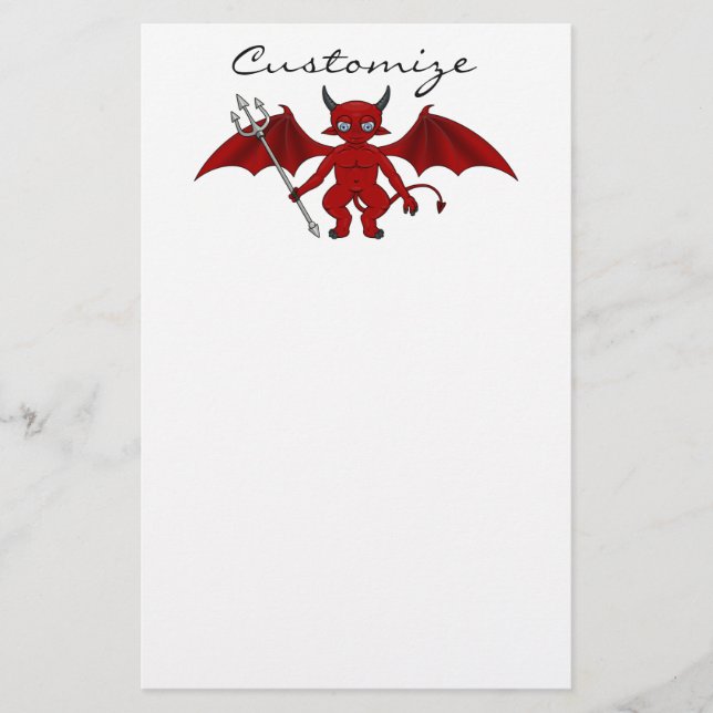 Papelaria Pequeno Diabo Vermelho Thunder_Cove (Frente)