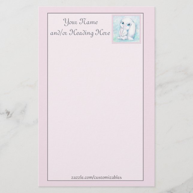 Papelaria Pequeno Stationery Bunny (Frente)