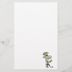 Papelaria personagem de desenho animado zombie bobo