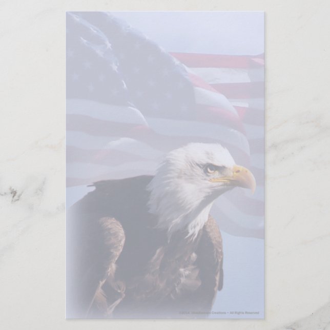 Papelaria Personalizada Águia Americana (Frente)