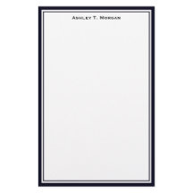 Papelaria Personalizada Azul Royal / Branco Simpli