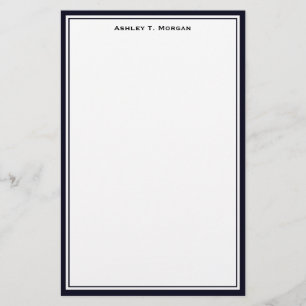 Papelaria Personalizada Azul Royal / Branco Simpli