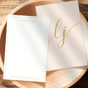 Papelaria Personalizada com Roteiro Simples Bege D