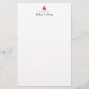 Papelaria Personalizada de Melancia em Aquarela