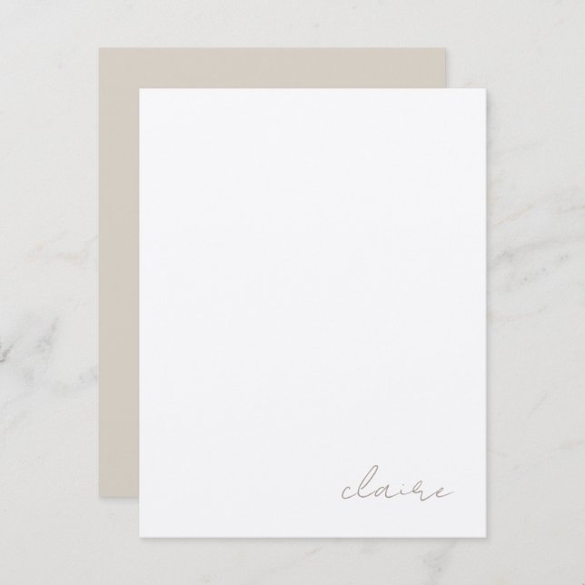 Papelaria Personalizada de Notas de Vintage (Frente/Verso)