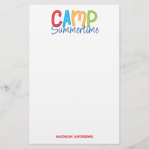 Papelaria Personalizada do Campo de Verão