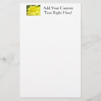 Papelaria Personalizada Flor Amarela de Dália Flor