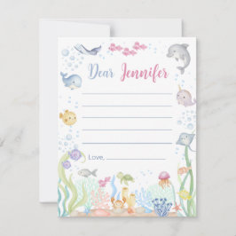 Papelaria Personalizada Menina de Aquarela Sob o M