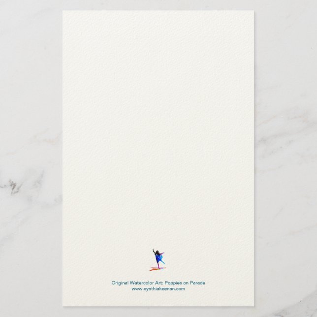 Papelaria Personalizada Poppies on Parade (Verso)