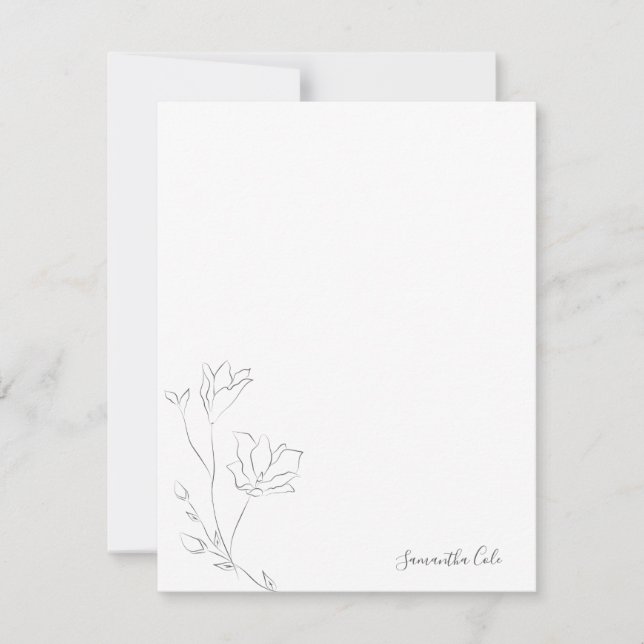 Papelaria Personalizada Simples Cartão de Nota Cha (Frente)