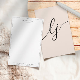 Papelaria Personalizada Simples Rota Blush Rosa