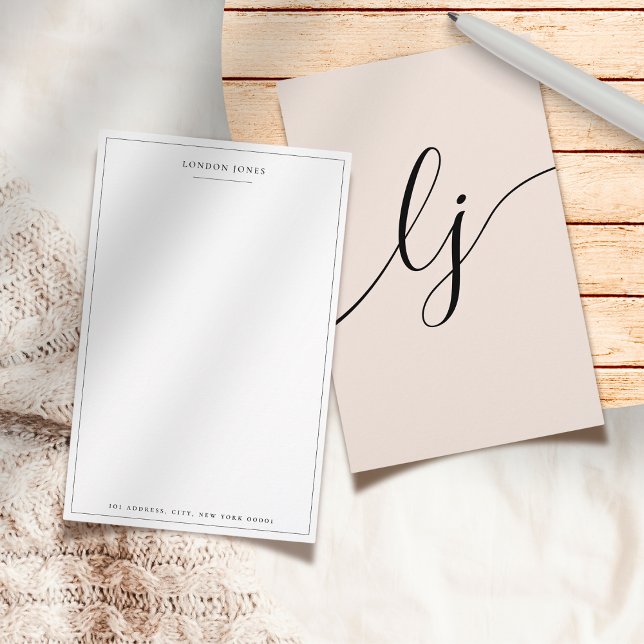 Papelaria Personalizada Simples Rota Blush Rosa (Criador carregado)