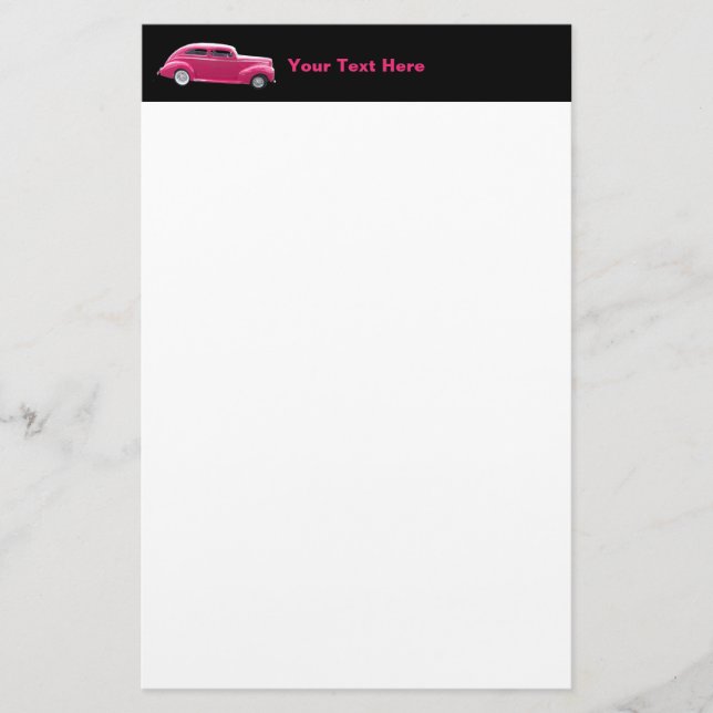 Papelaria Personalizado 1940 Famous American Make Sedan (Frente)