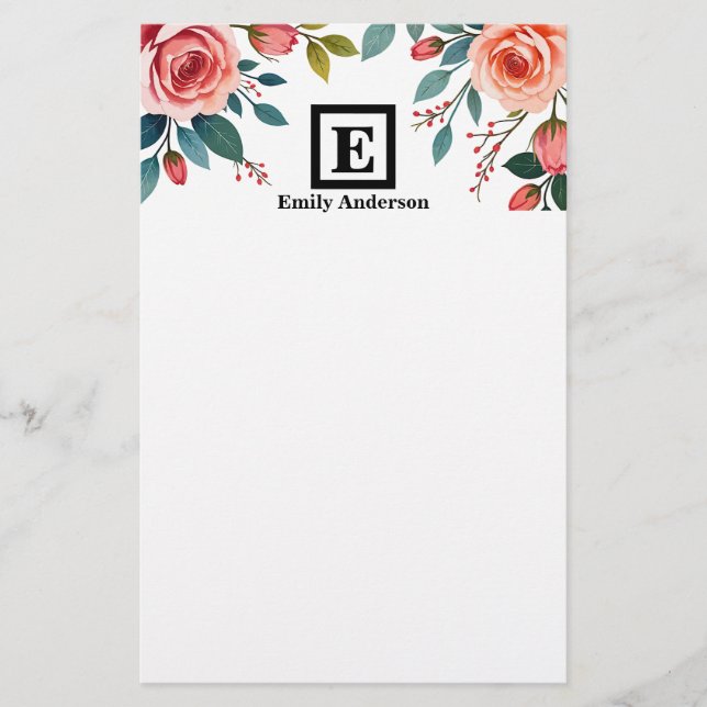 Papelaria Personalizado | Flores do País (Frente)