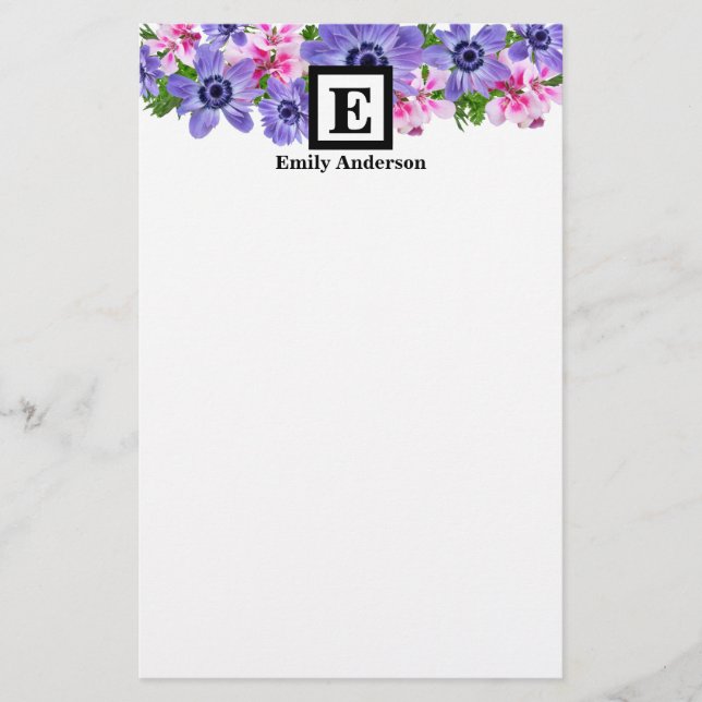 Papelaria Personalizado | Flores-País (Frente)