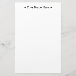 Papelaria personalizar o nome da alteração texto branco pr