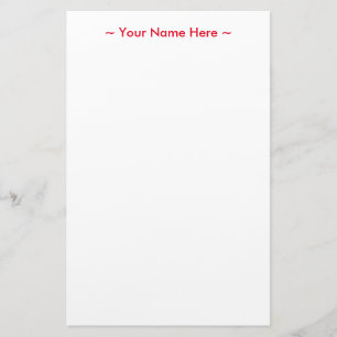 Papelaria personalizar o nome da alteração texto branco ve
