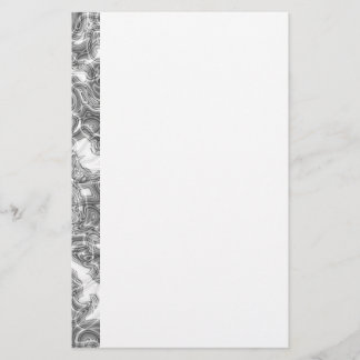 Papelaria personalizável com padrão branco e cinza
