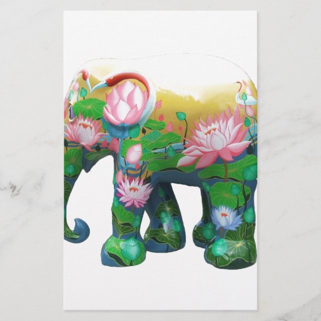 Papelaria Personalize as flores animais de África da selva d (Frente)
